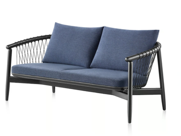 CROSSHATCH - 2 seater wooden and fabric sofa by Herman Miller - view 3